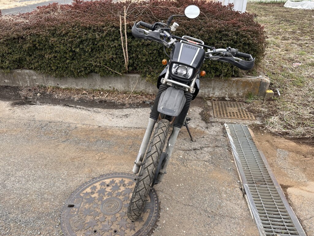 ヤマハ セロー225WE フロント周りの状態確認写真