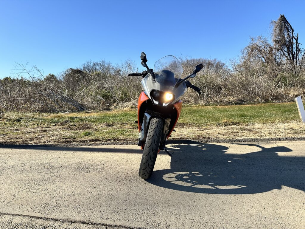 KTM RC250 フロント正面 ヘッドライト 足回り 状態確認