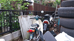 管理会社様よりマンションの放置バイクの撤去の依頼